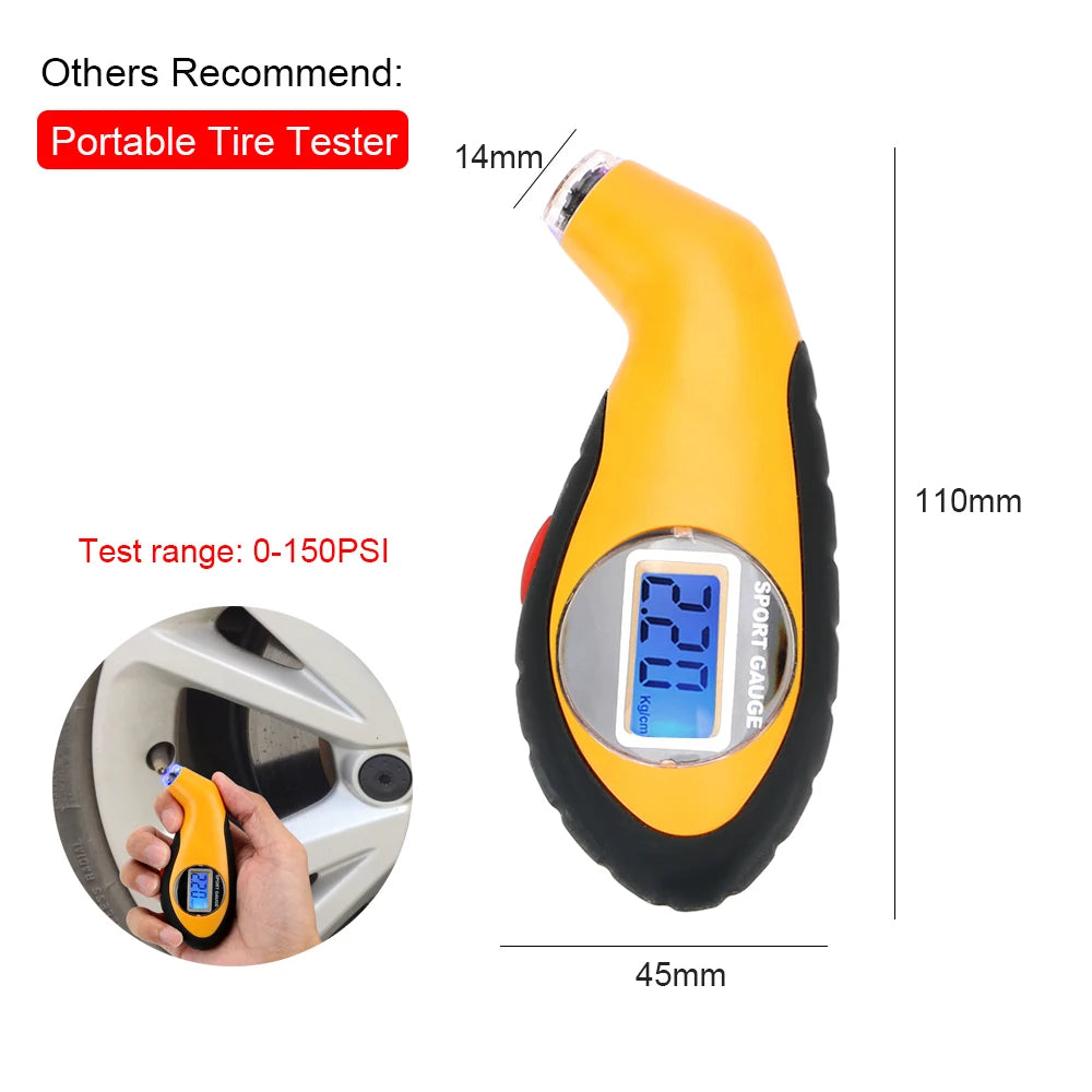 Car Tyre Pressure Monitor Solar TPMS Tire Pressure Monitoring System Temp Warning Fuel Save 4 External Sensors Set Accessories